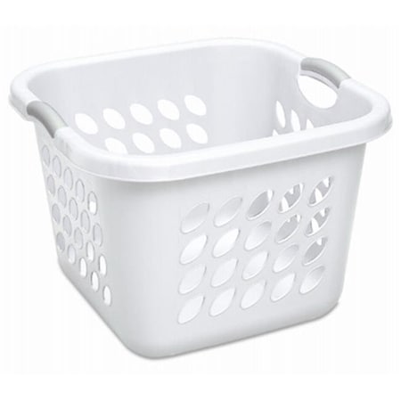 Sterilite Sterilite 12178006 19 in. White & Gray Handles Ultra Square Laundry Basket 208375